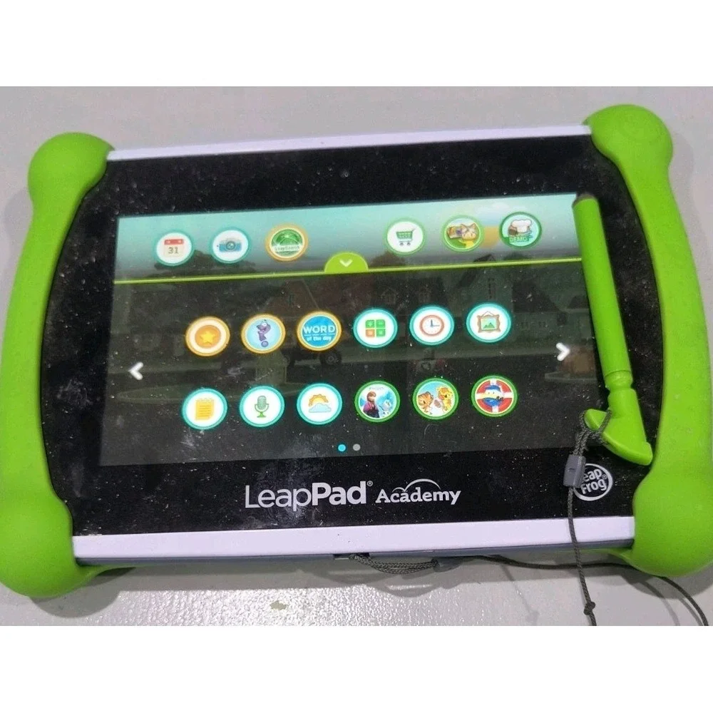 LeapFrog LeapPad Academy Learning Tablet, No Charger - WORKS, Needs New Tip
